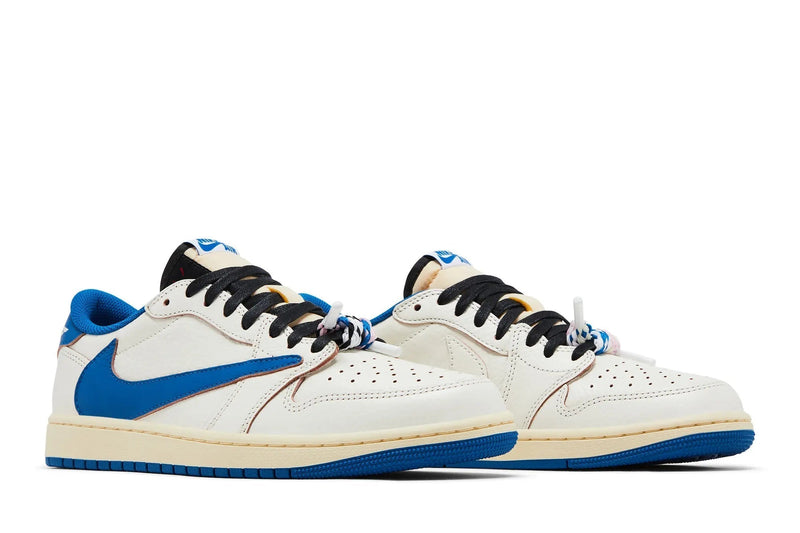 Air Jordan 1 Low OG SP 'Sail Military Blue' (Fragment Design x Travis Scott)